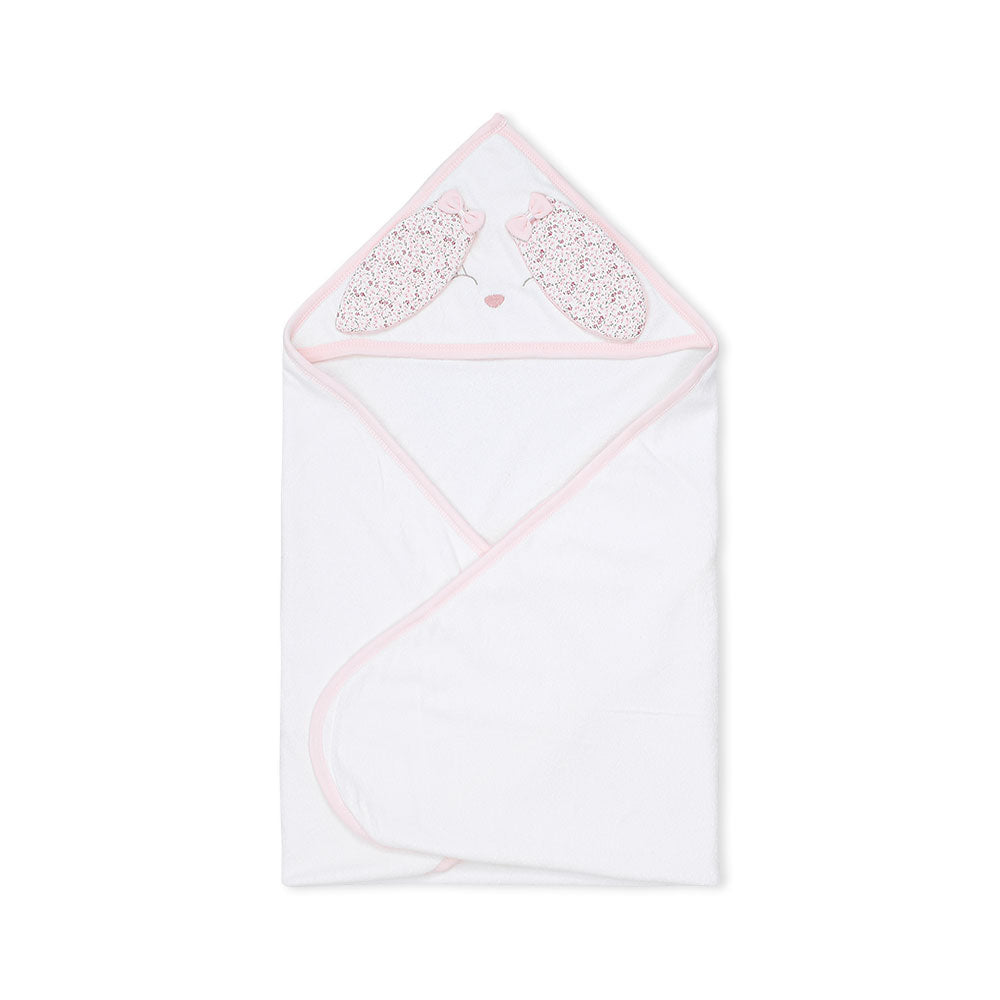 BATH TOWEL PINK BUNNY EAR HOODED