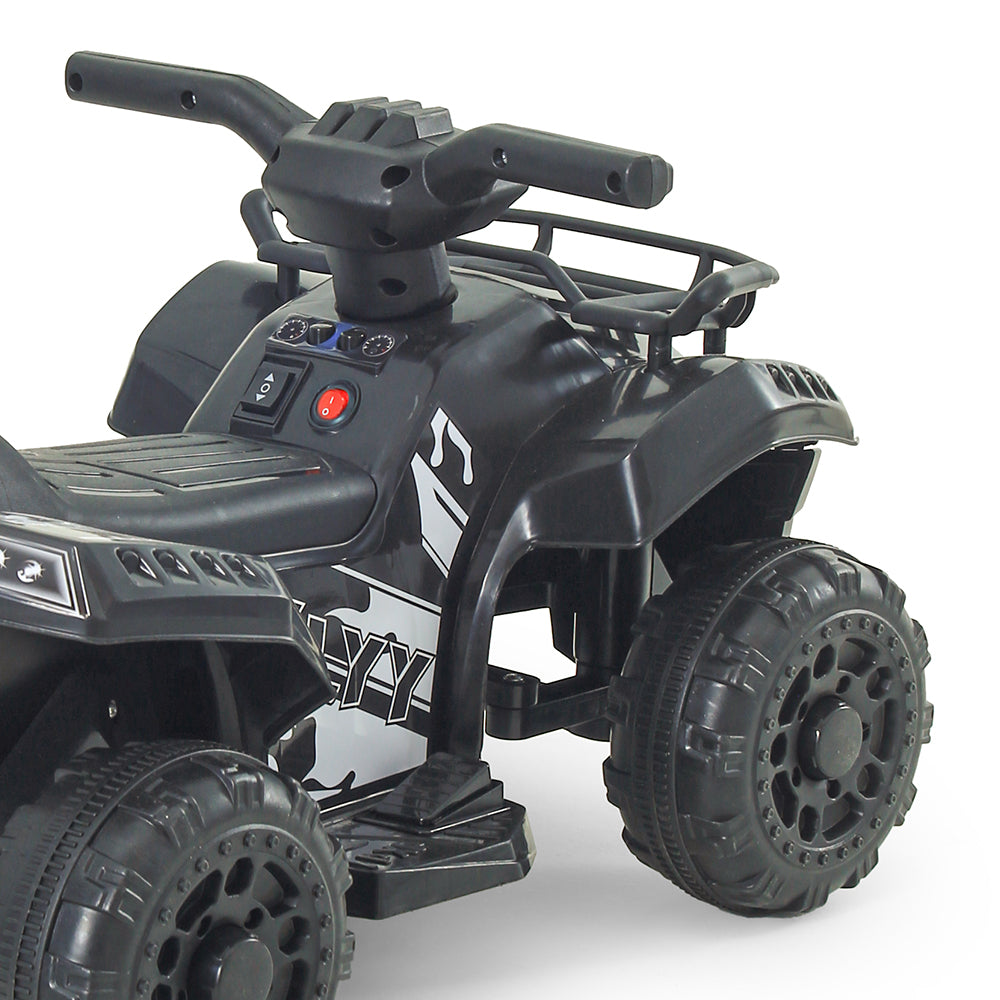 RUGGED BLACK ELECTRIC ADVENTURE QUAD BATTERY BIKE