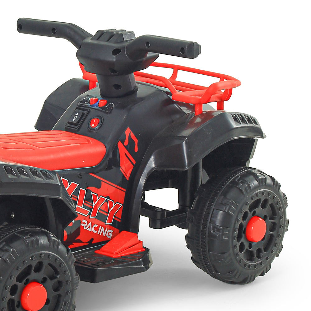 RUGGED RED ELECTRIC ADVENTURE QUAD BATTERY BIKE