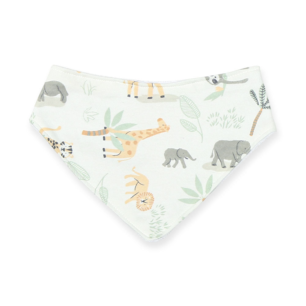 BIBS BANDANA PK-3 GREEN ANIMAL KINGDOM