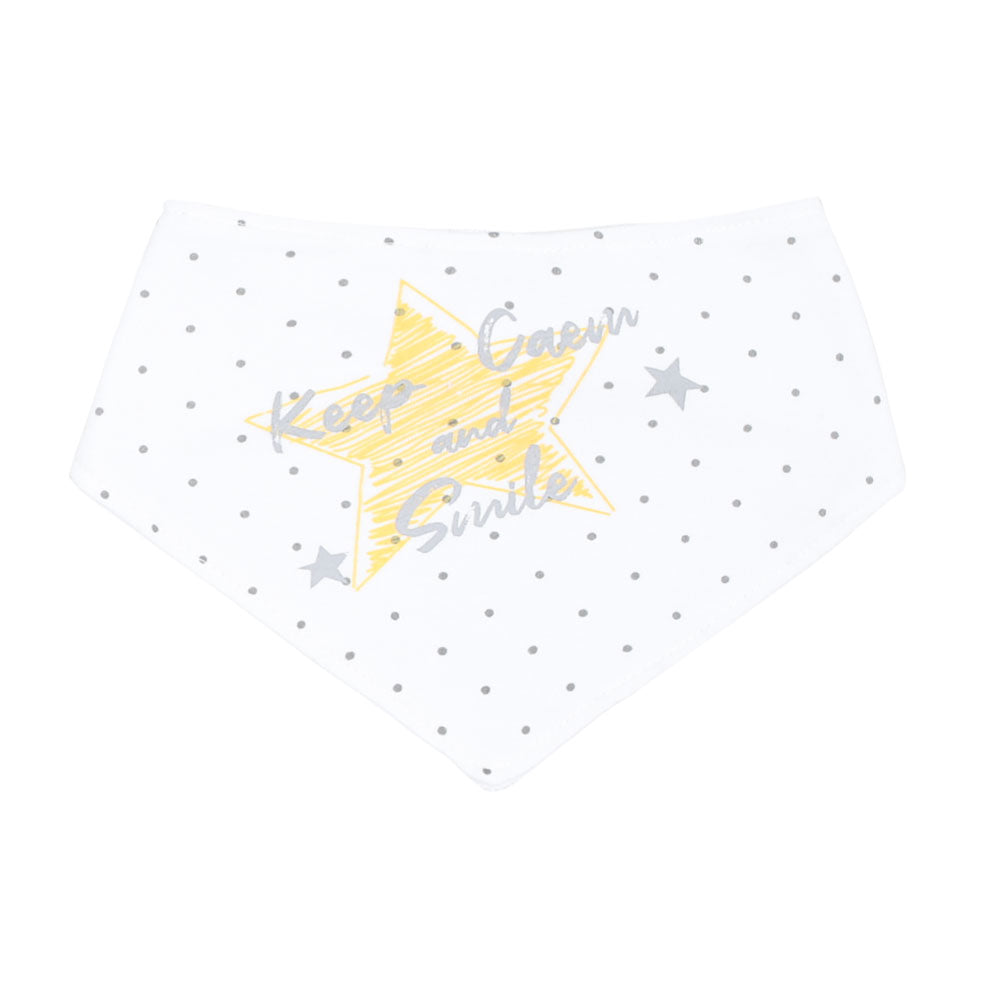 BIBS BANDANA PK-3 WHITE KEEP CAEM & SMILE