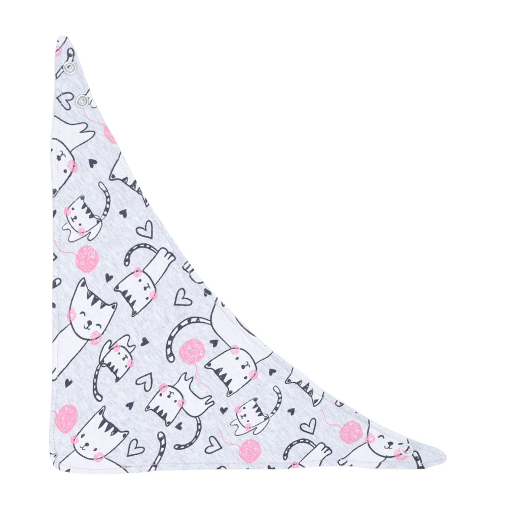 BIBS BANDANA PK-3 PINK GREY YES I'M CUTE