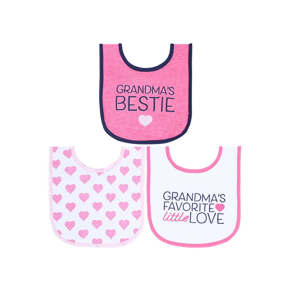 BIBS PK-3 PINK GRANDMA'S BESTIE