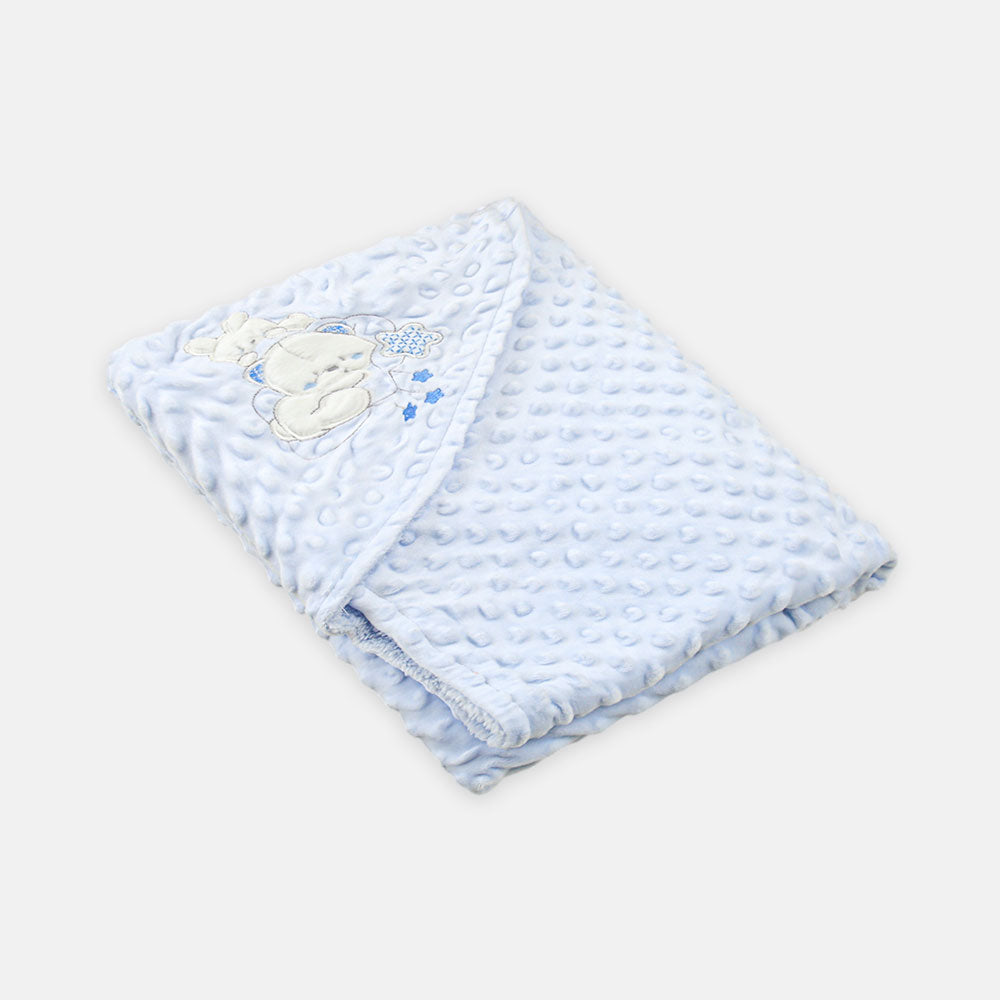 BLANKET BEAR CLOUD BLUE VELVET