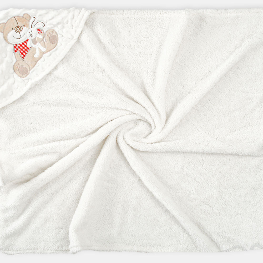 BLANKET TEDDY BEAR EMBROIDERED