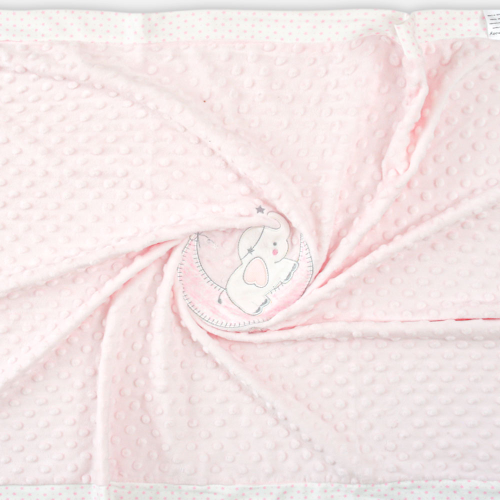 BLANKET PALE PINK PLUSH