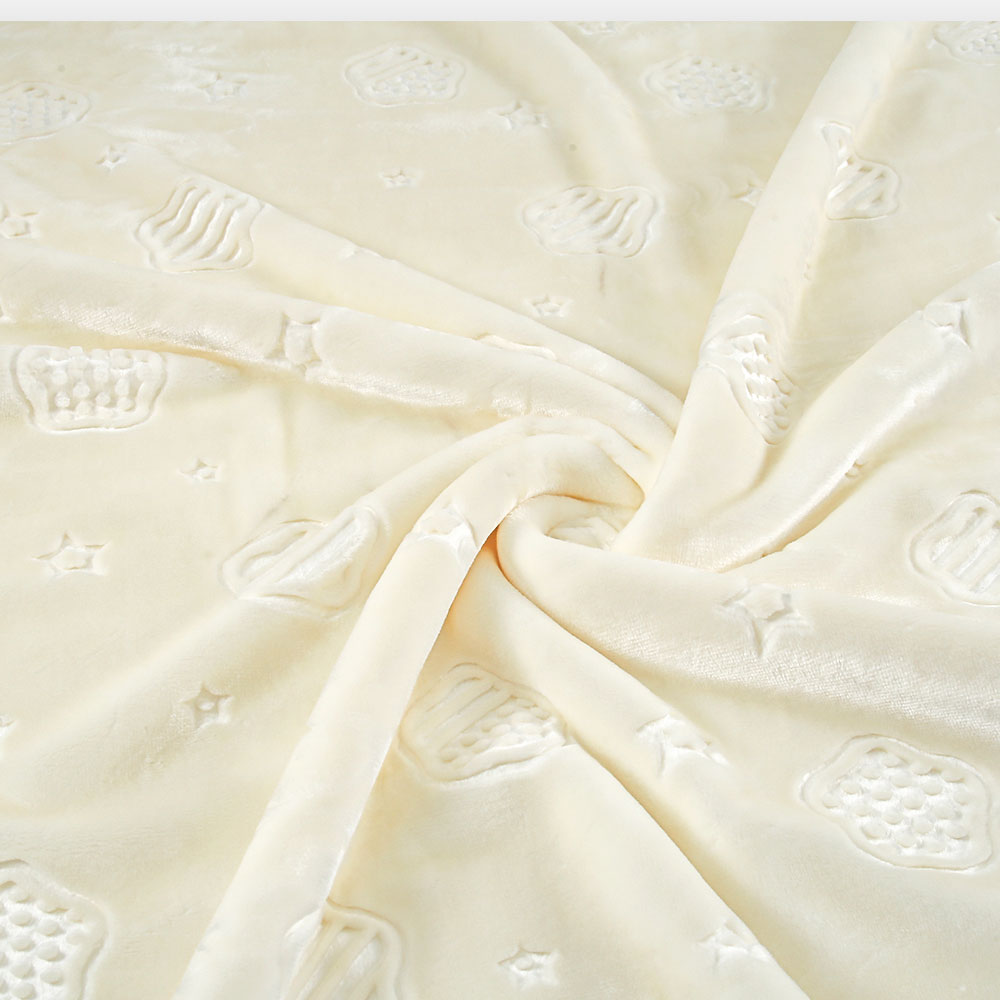 BLANKET CREAM EMBOSSED STARS