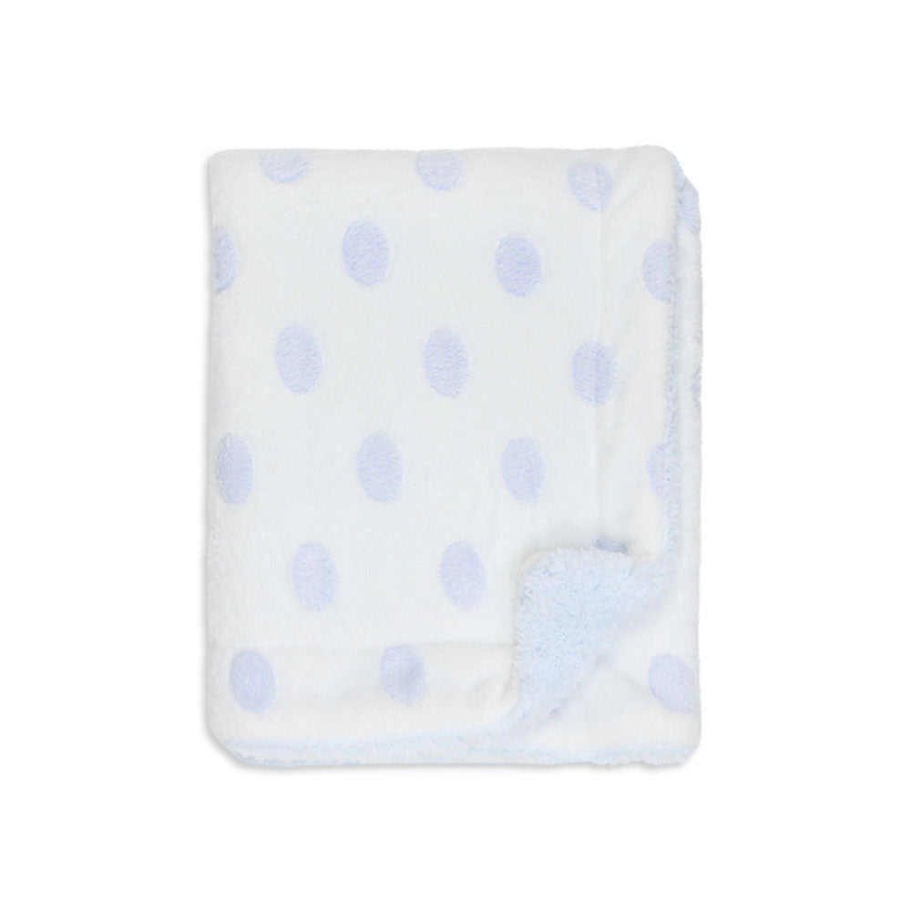 BLUE FLUFFY PLUSH BLANKET