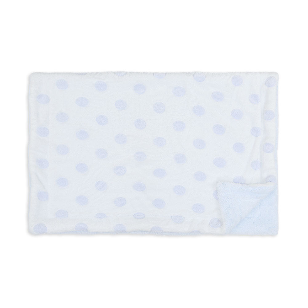 BLUE FLUFFY PLUSH BLANKET