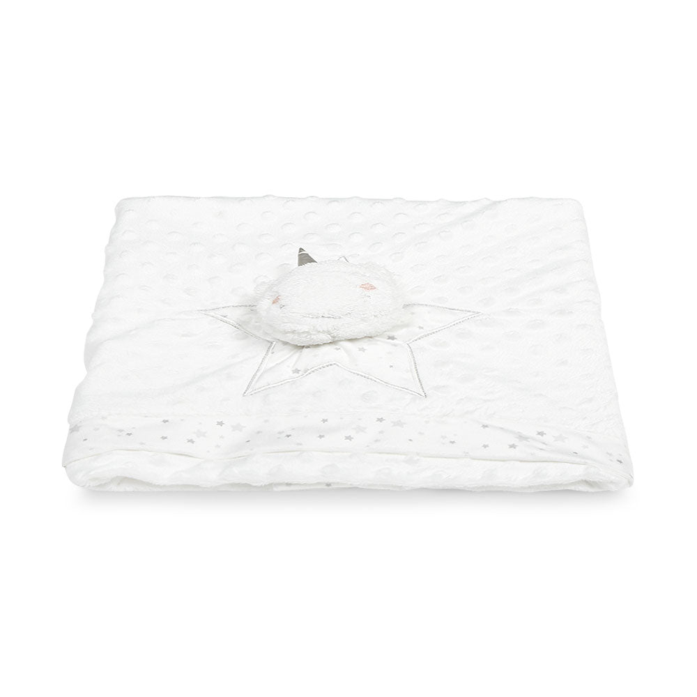BLANKET WHITE MINKY STARS