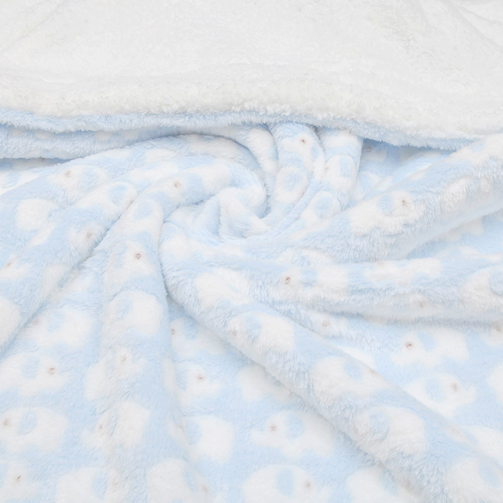 BLANKET BLUE ELEPHANT FLEECE