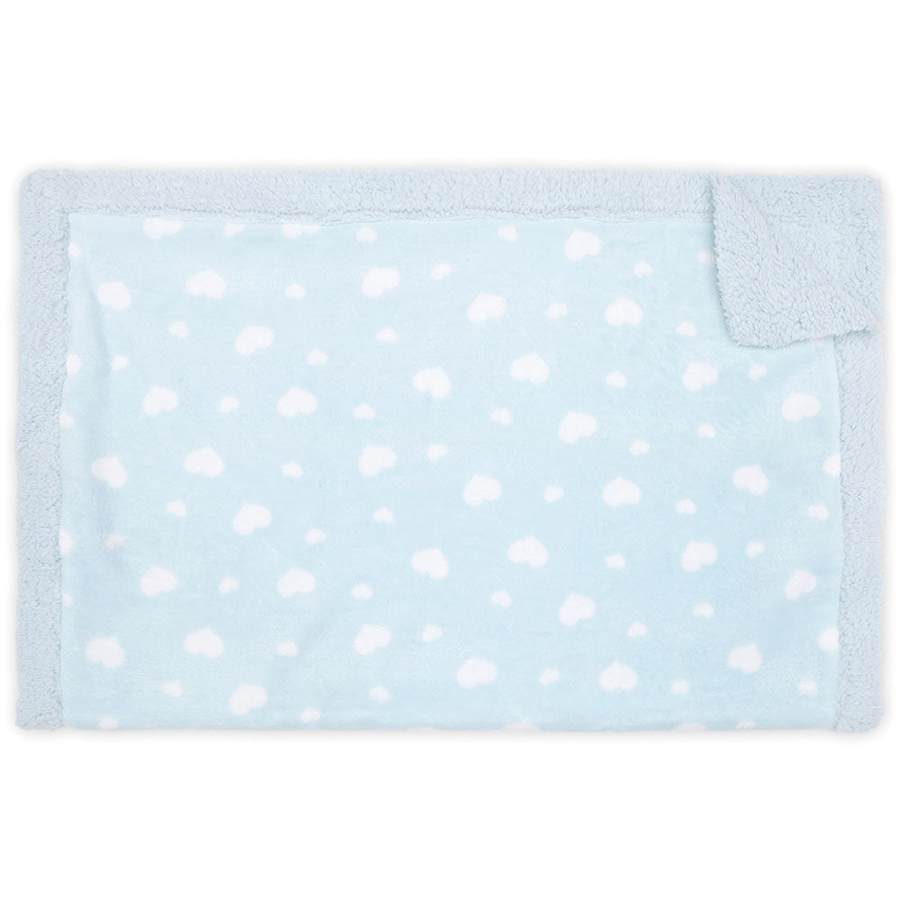 BLANKET BLUE HEARTS FLEECE
