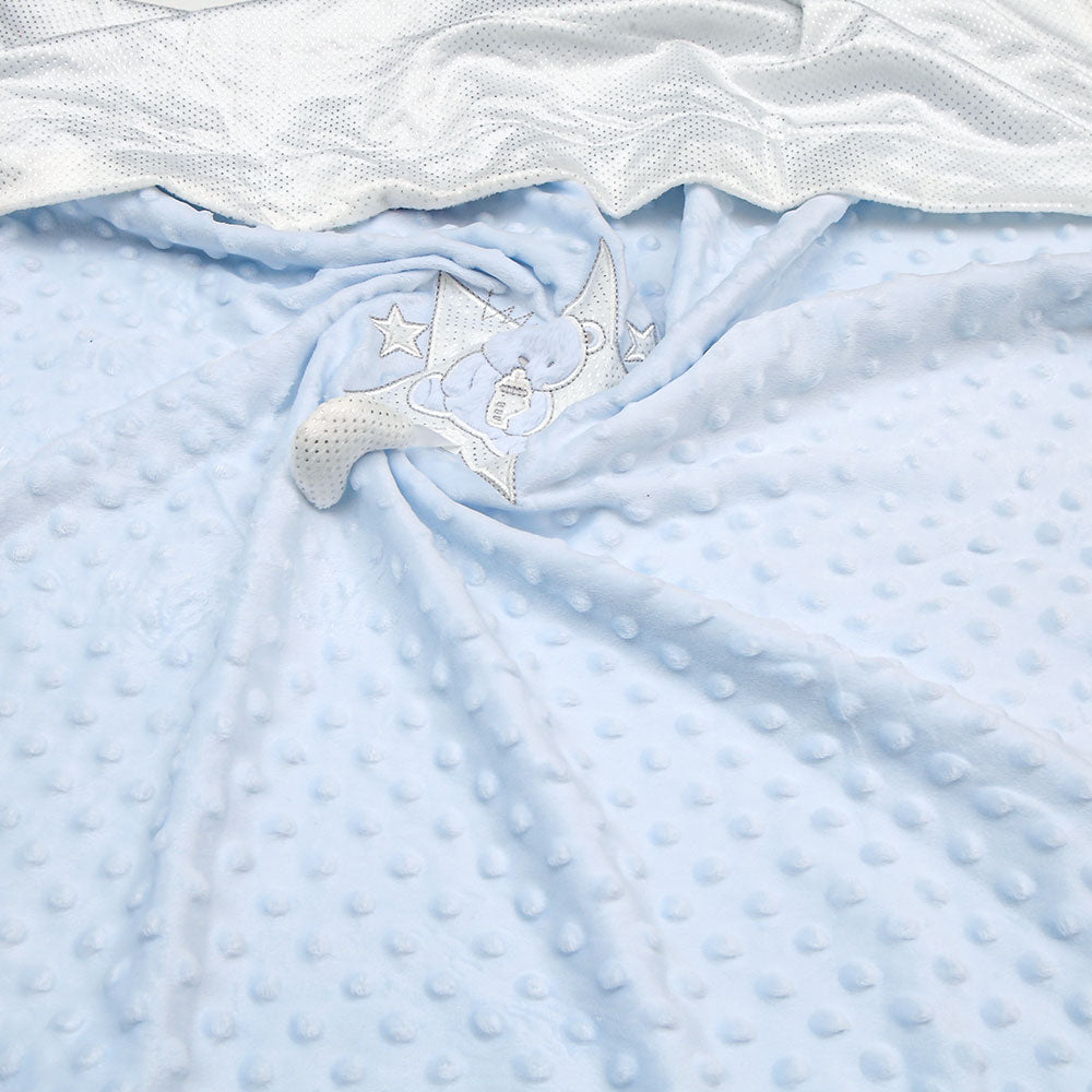BLANKET BLUE TEDDY MINKY