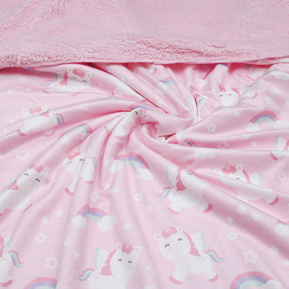 BLANKET PINK UNICORN FLEECE