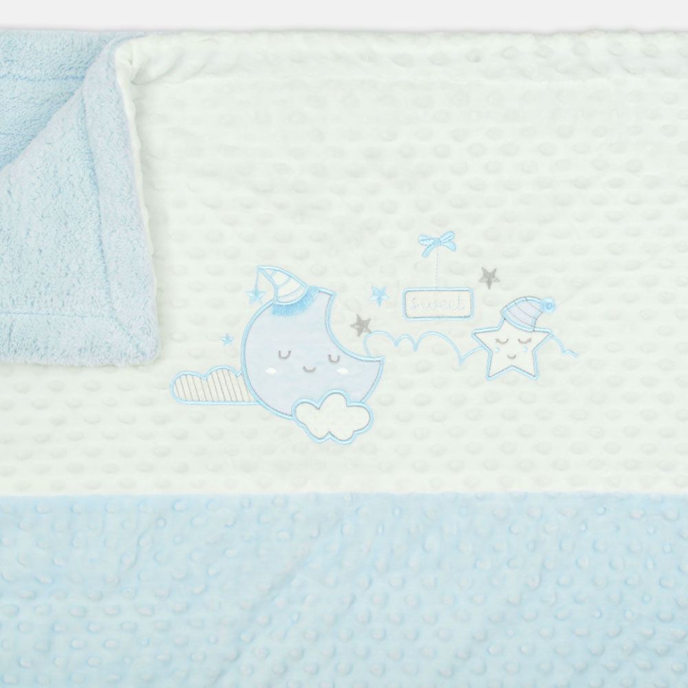 BLANKET BLUE/WHITE