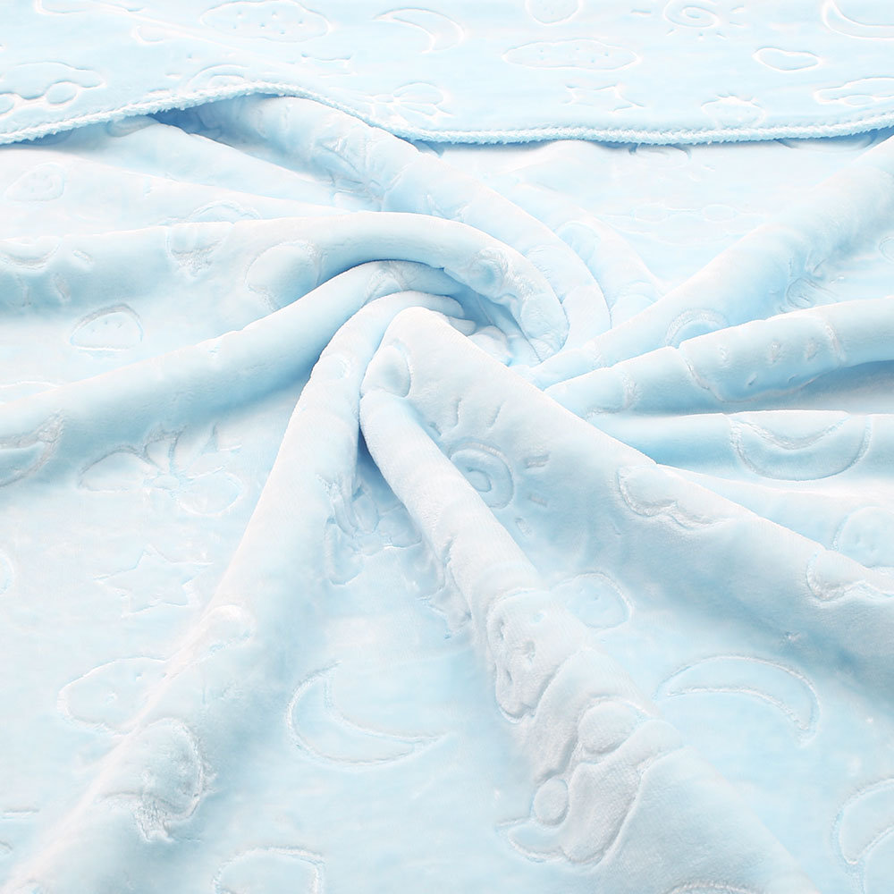BLANKET BLUE MOON EMBOSSED