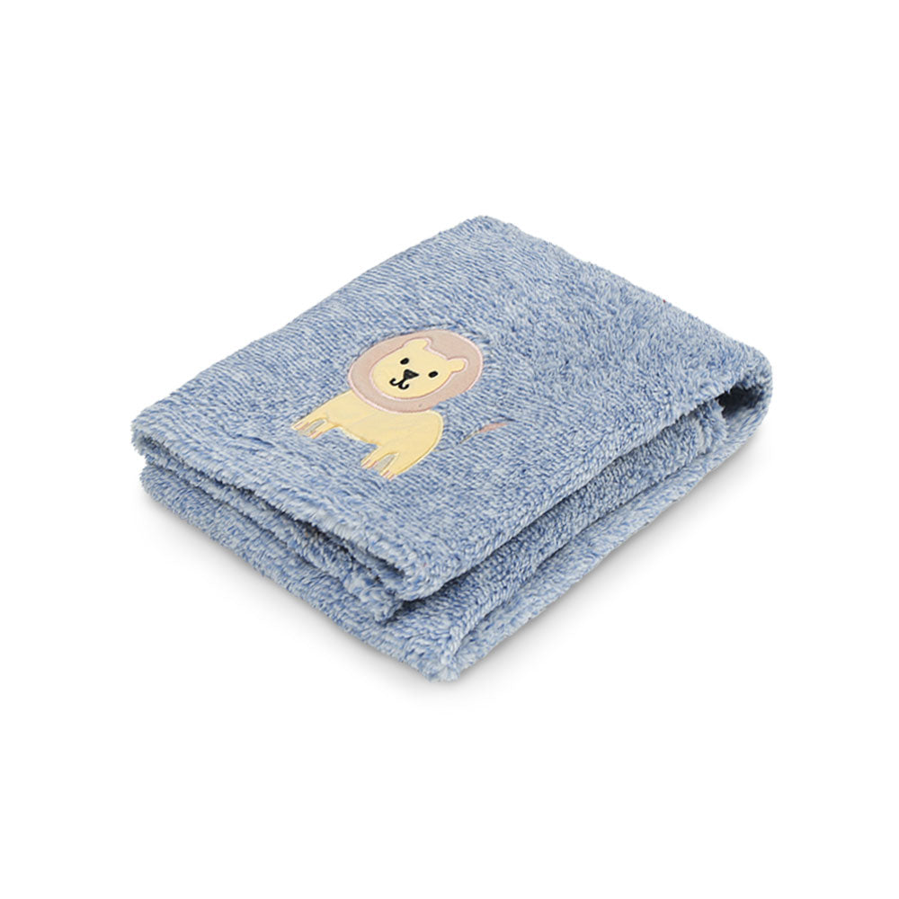 BLANKET BLUE WOOLEN LION