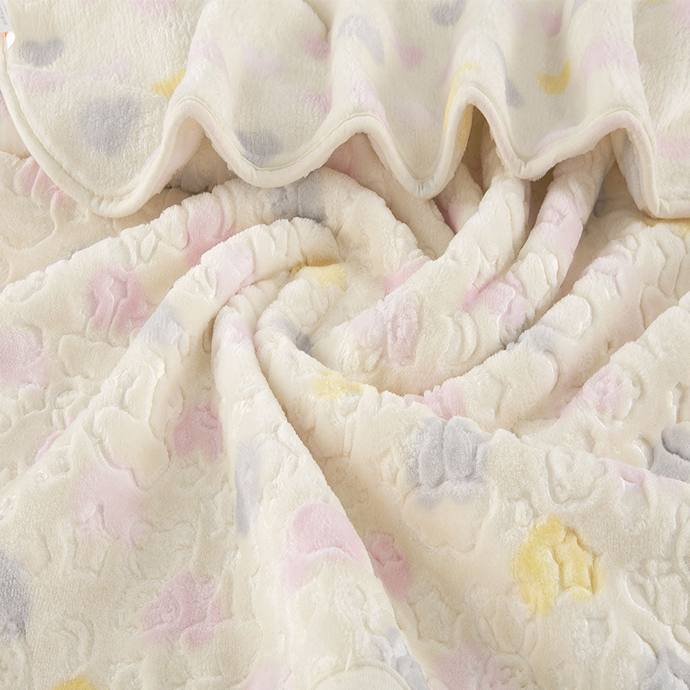 BABY BLANKET CREAM CLOUDS & STARS