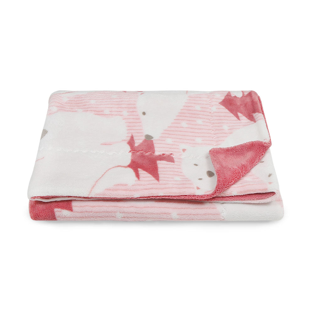 BLANKET PUNCH PINK POLAR BEAR
