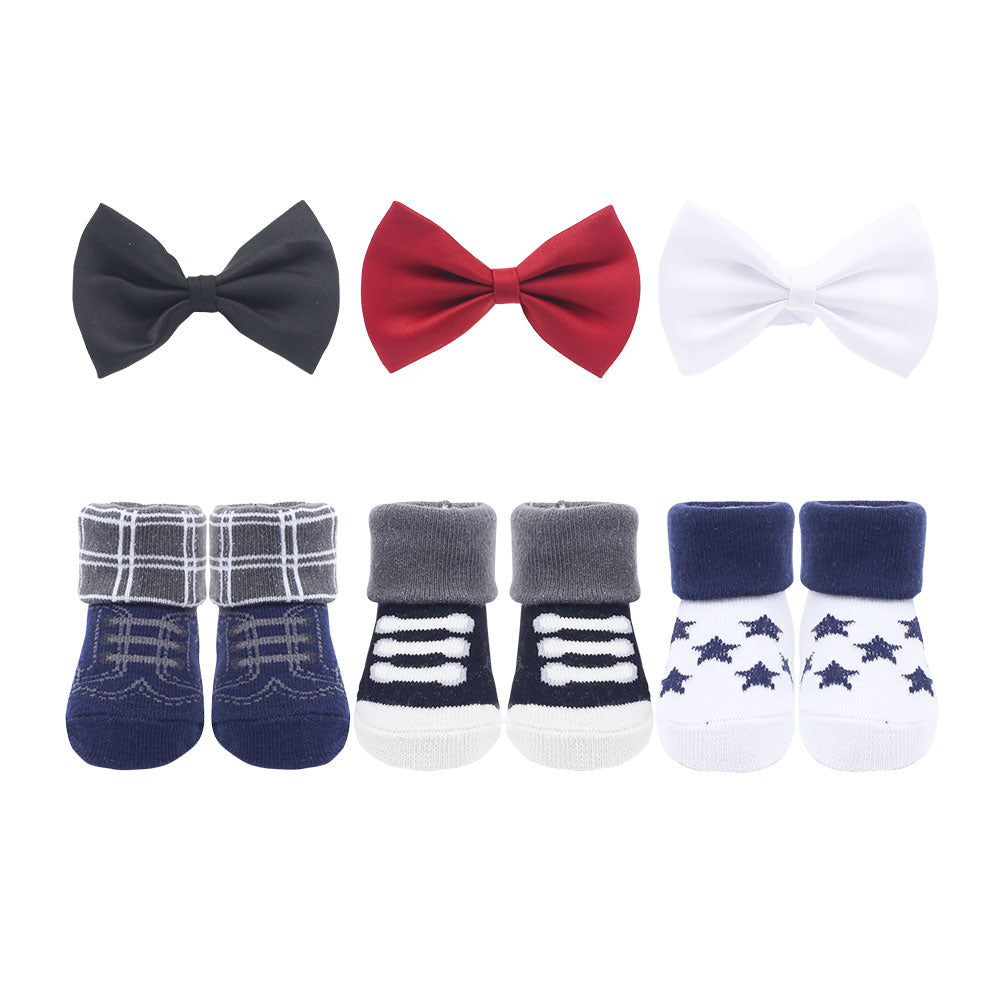 BOOTIES PK-3 & BOW PK-3 MULTICOLOR STAR