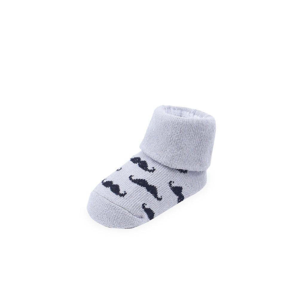 BOOTIES PK-3 & BOW PK-3 MULTICOLOR MOUSTACHE