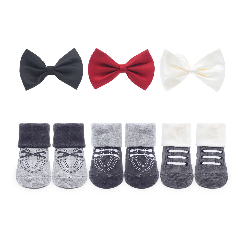 BOOTIES PK-3 & BOW PK-3 MULTICOLOR STYLISH