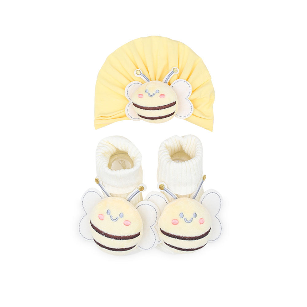 BOOTIES & CAP YELLOW BEE