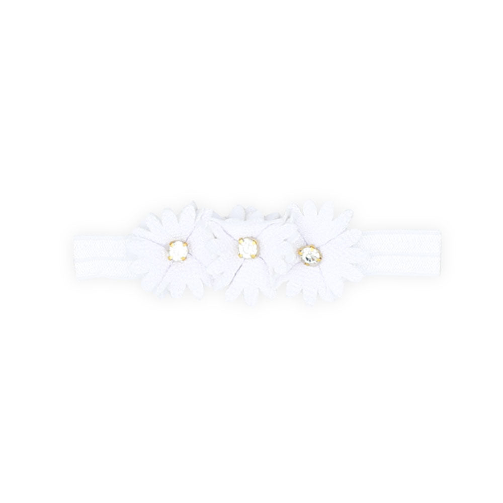 BOOTIES & HEADBAND SET WHITE FLORAL