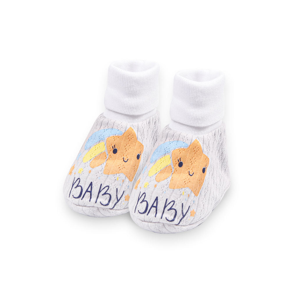 BOOTIES GREY BABY STAR BOOTIES