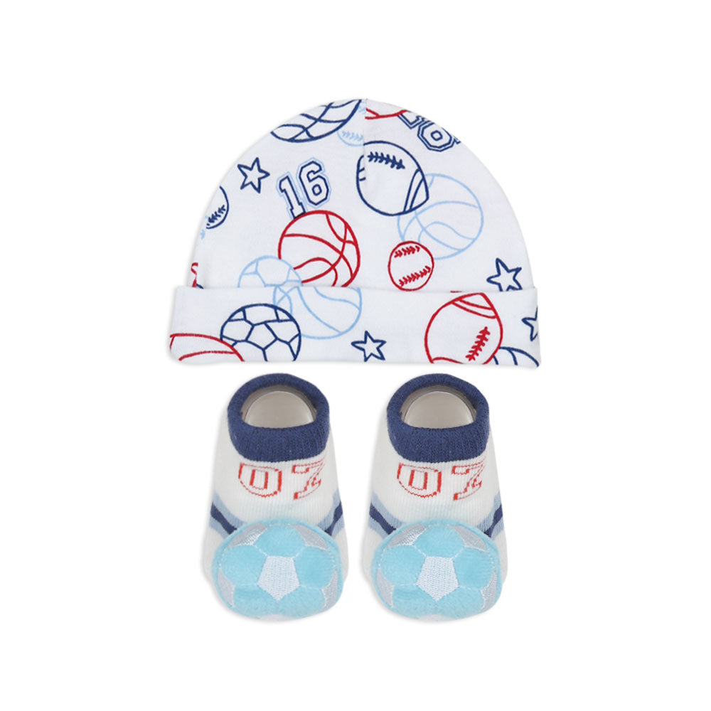 BOOTIES & CAP WHITE BASKETBALL CHAMP