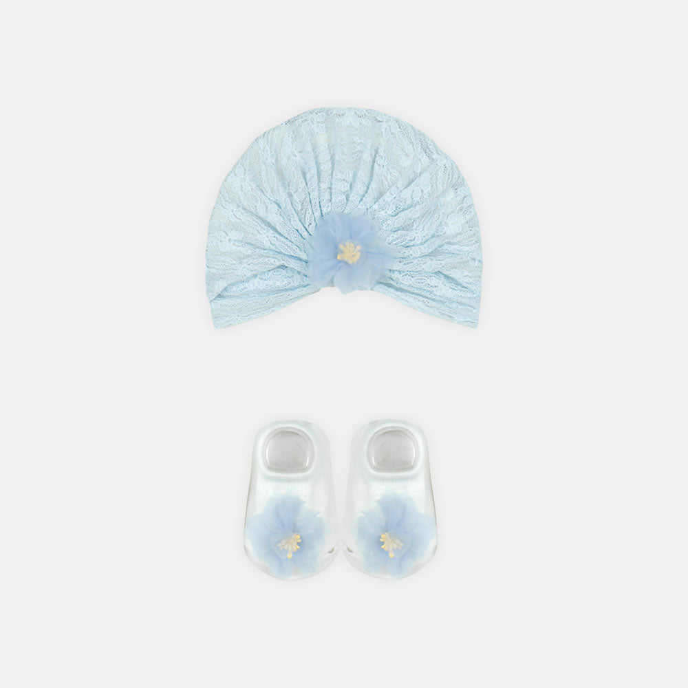BOOTIES & CAP BLUE