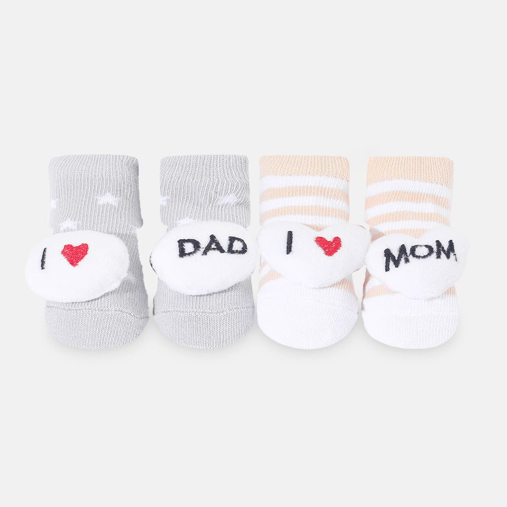 BOOTIES PK-2 I LOVE MOM-DAD