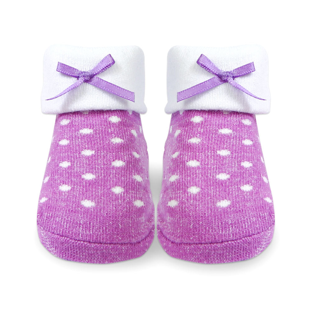 BOOTIES PK-3 MULTI-COLOR STRIPES BOW