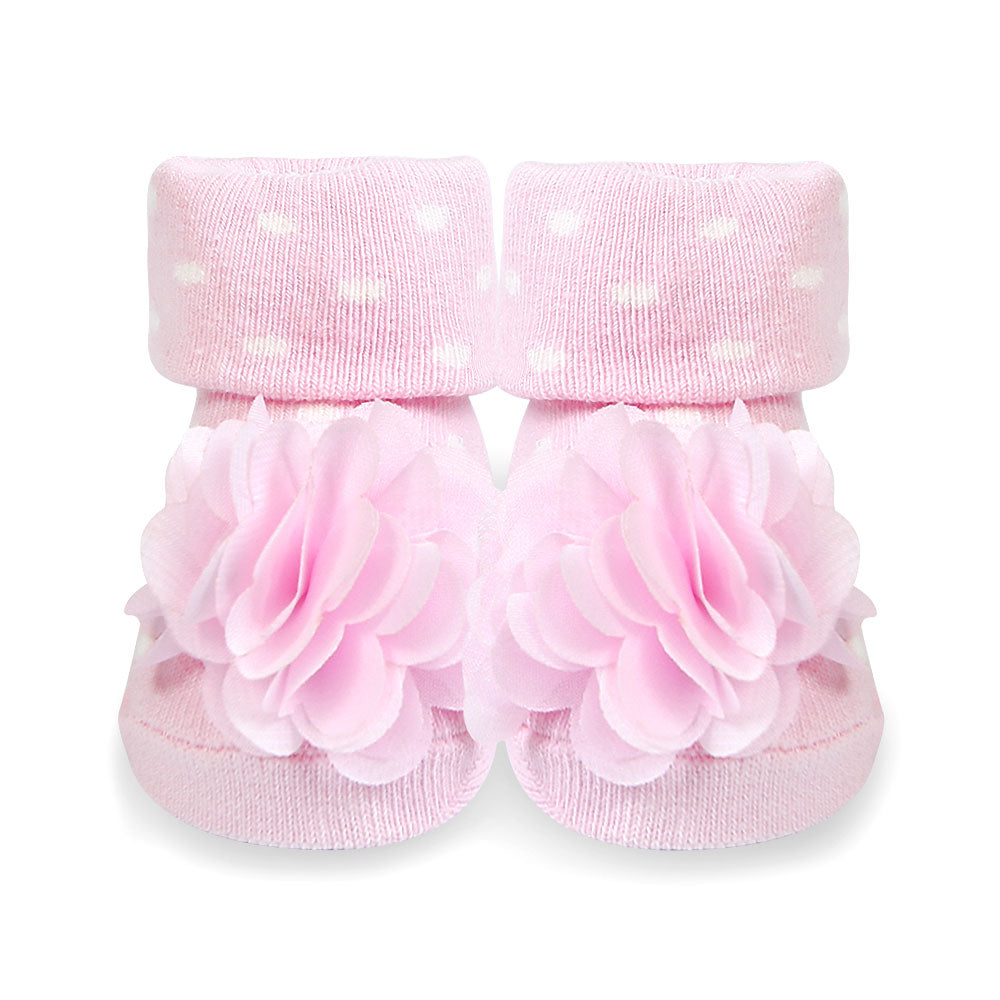 HEAD BAND PK-2 & BOOTIES PK-2 PINK FLORAL