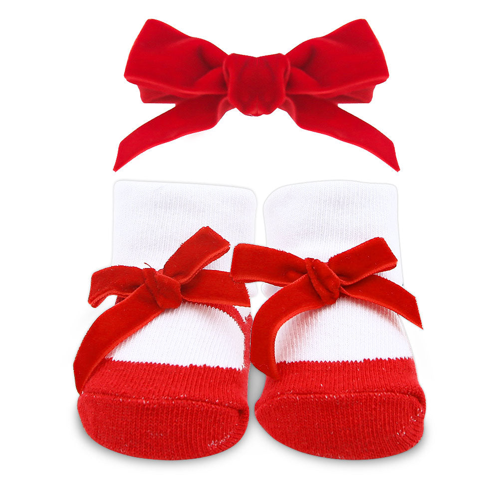 BOOTIES PK-3 WITH 3 HEAD BANDS MULTICOLOR RIBBON