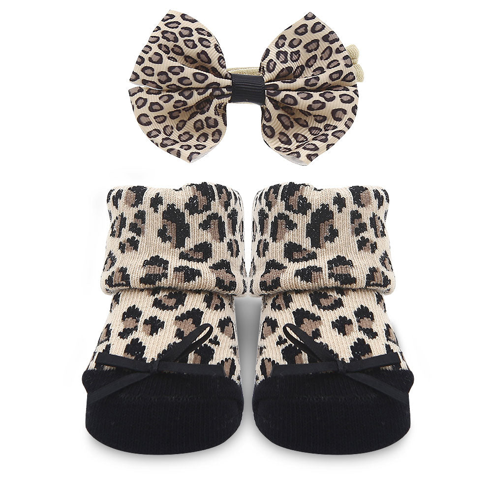 BOOTIES PK-3 WITH 3 HEAD BANDS MULTICOLOR RIBBON