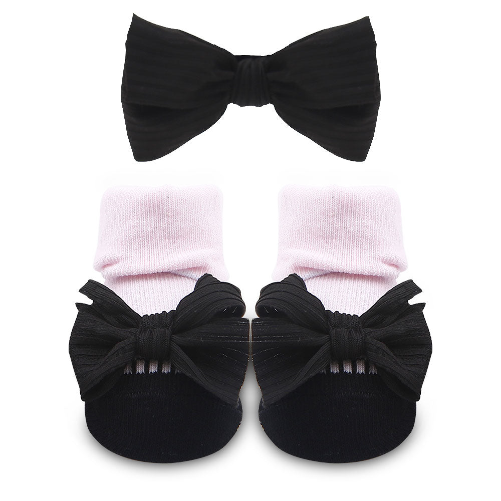 BOOTIES PK-3 WITH 3 HEAD BANDS MULTICOLOR FLORAL