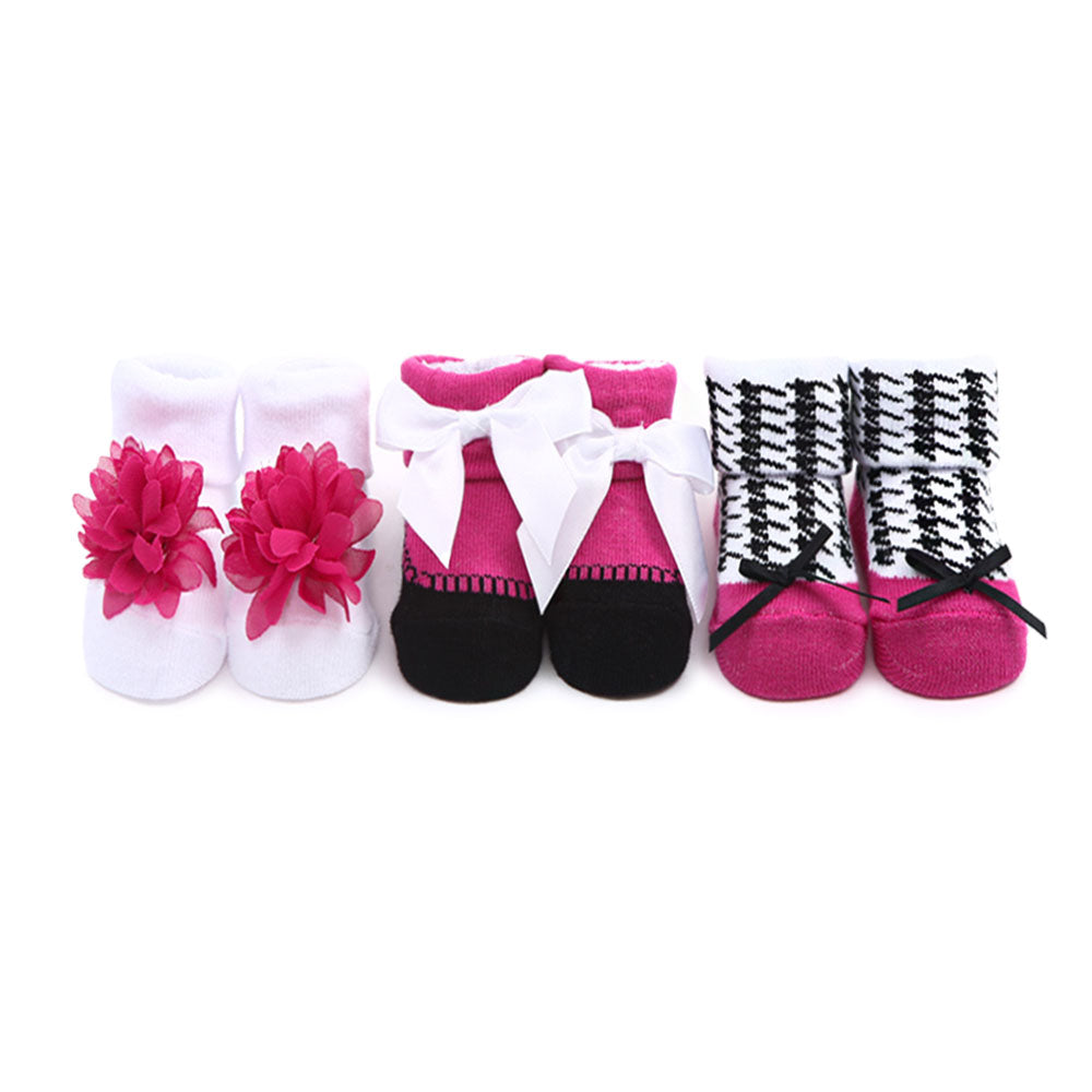 BOOTIES PK-3 FUSCHIA BOW