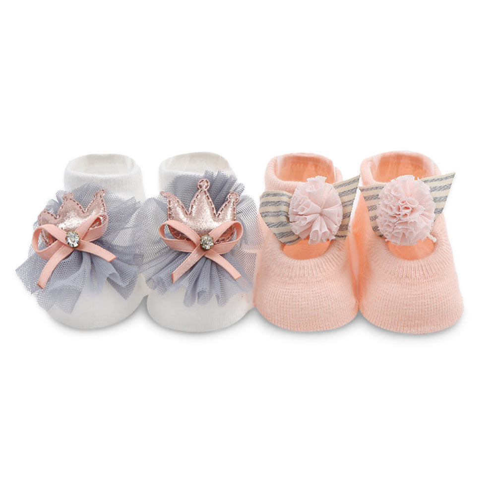 BOOTIES PK-2 DUAL-COLOR CROWN PRINCESS