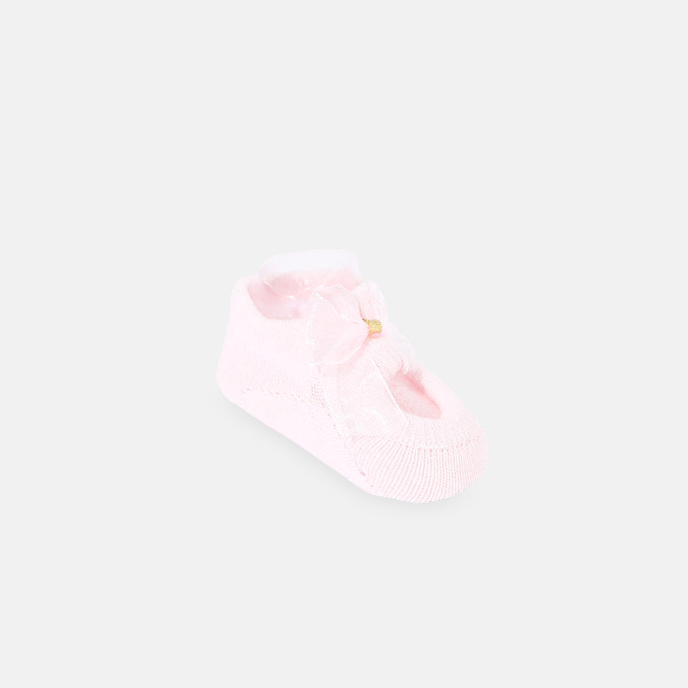 BOOTIES PINK BOW