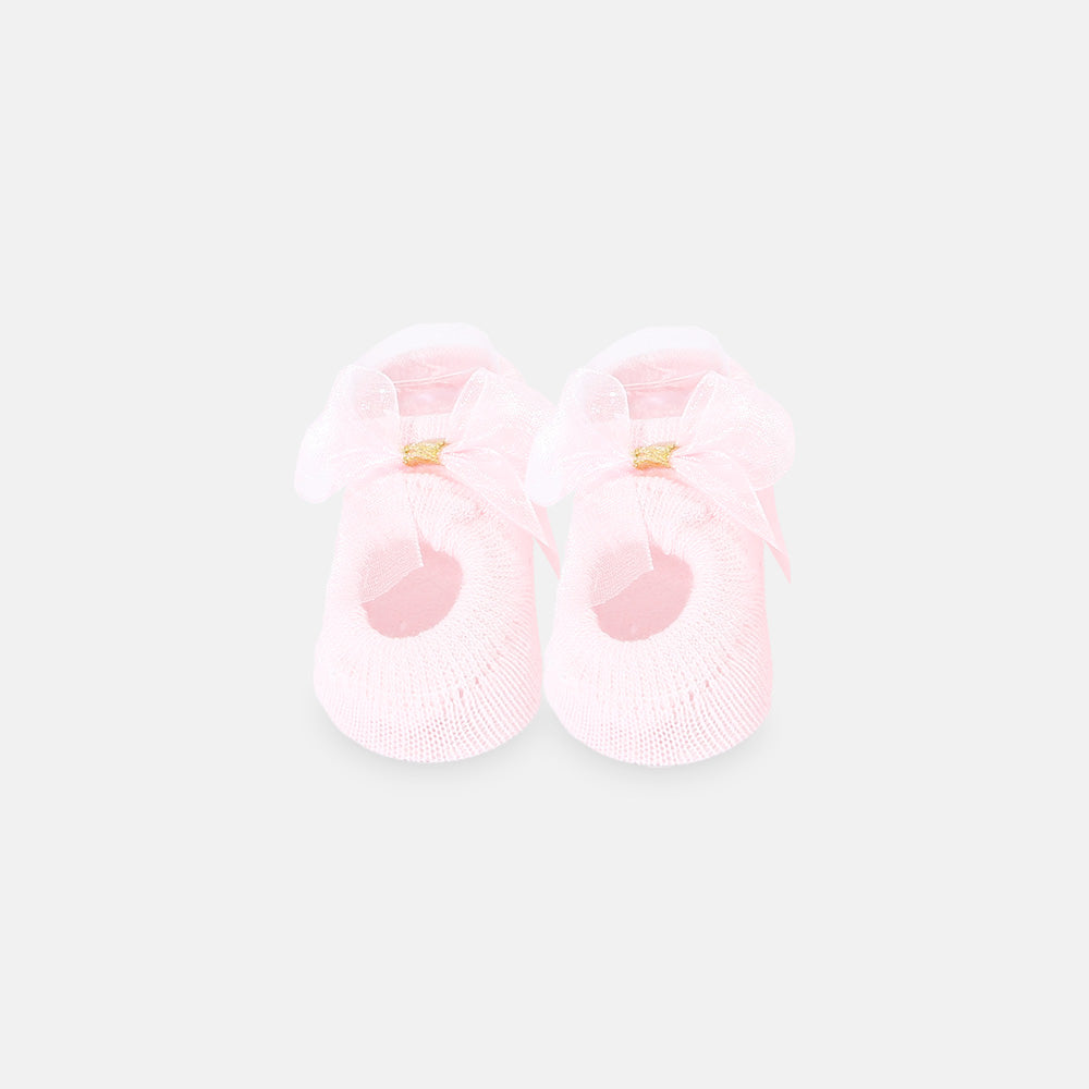 BOOTIES PINK BOW