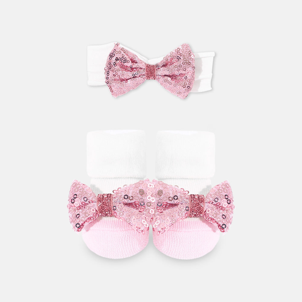 BOOTIES WITH HEAD BAND SEQUIN