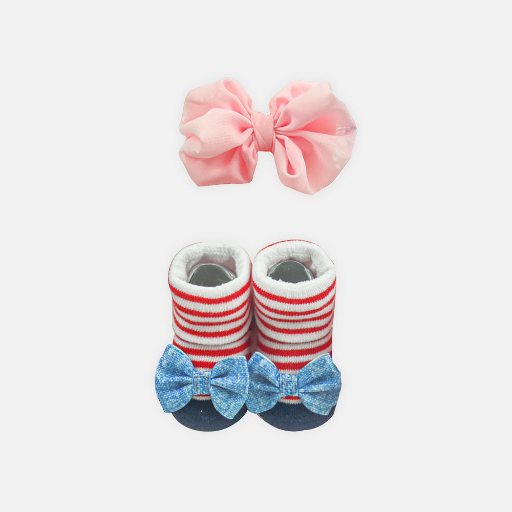 BOOTIES PK-2 & HEAD BANK PK-2 CUTE BOW