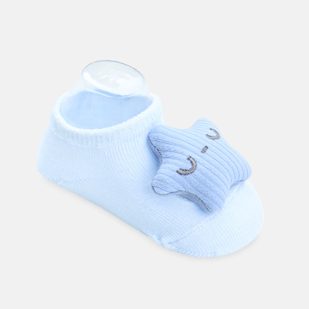 BOOTIES PK-2 LITTLE STEPS DUO – GREY BOW & BLUE STAR