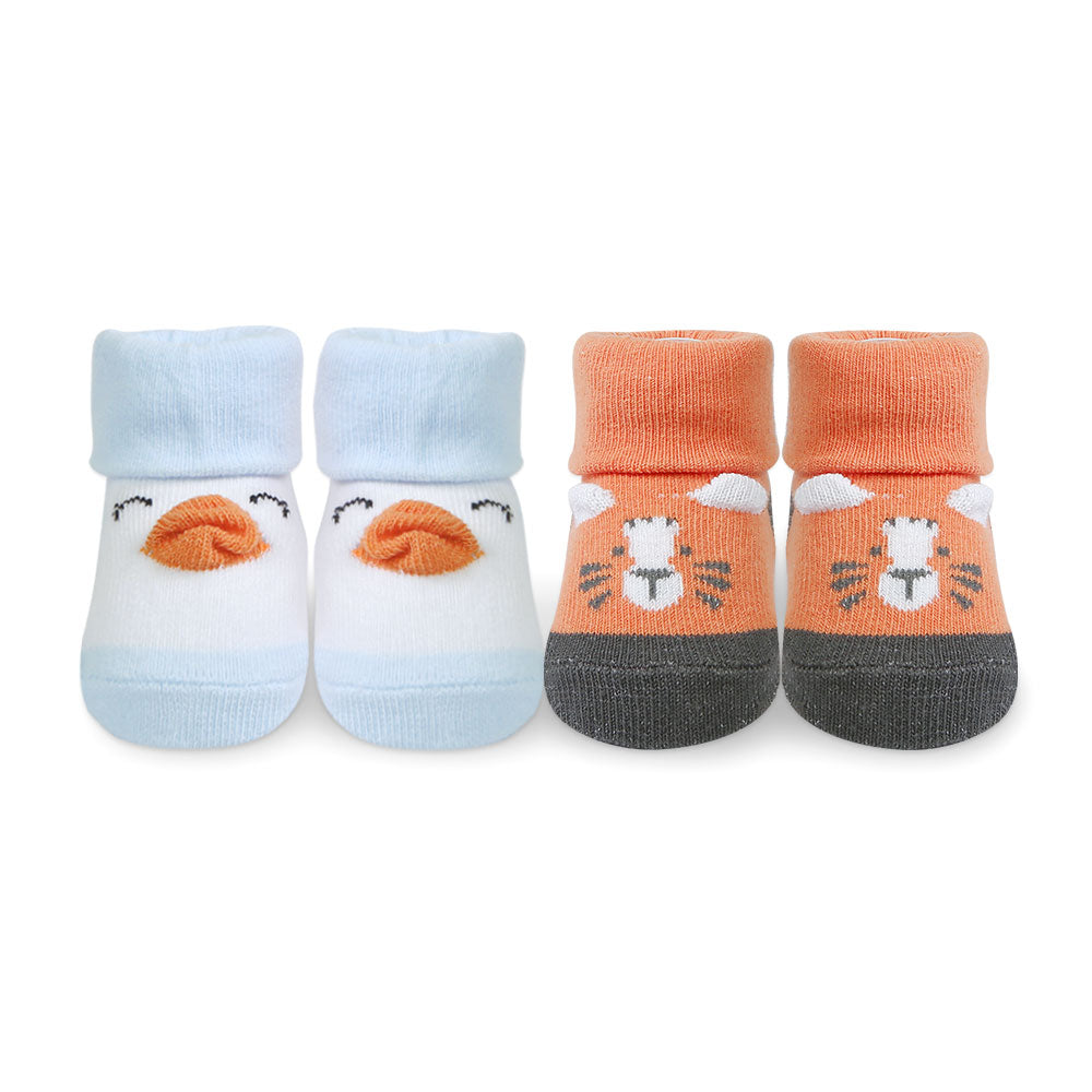 BOOTIES PK-2 MULTI-COLOR TIGER & DUCKY