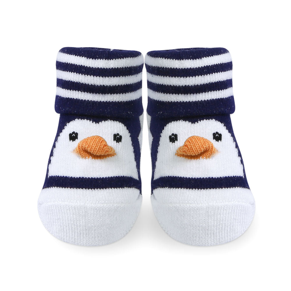 BOOTIES PK-2 BLUE PENGUIN & LION
