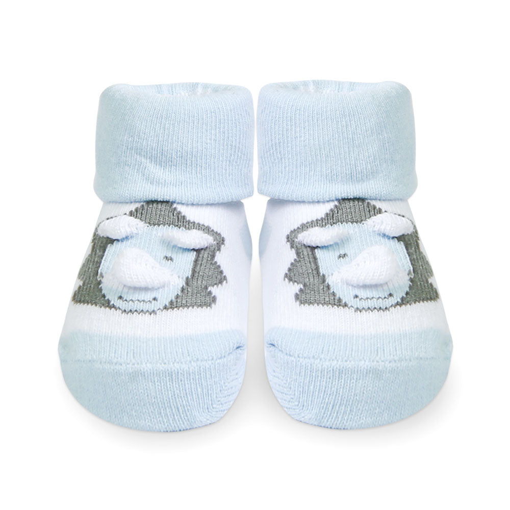 BOOTIES PK-2 BLUE PENGUIN & LION