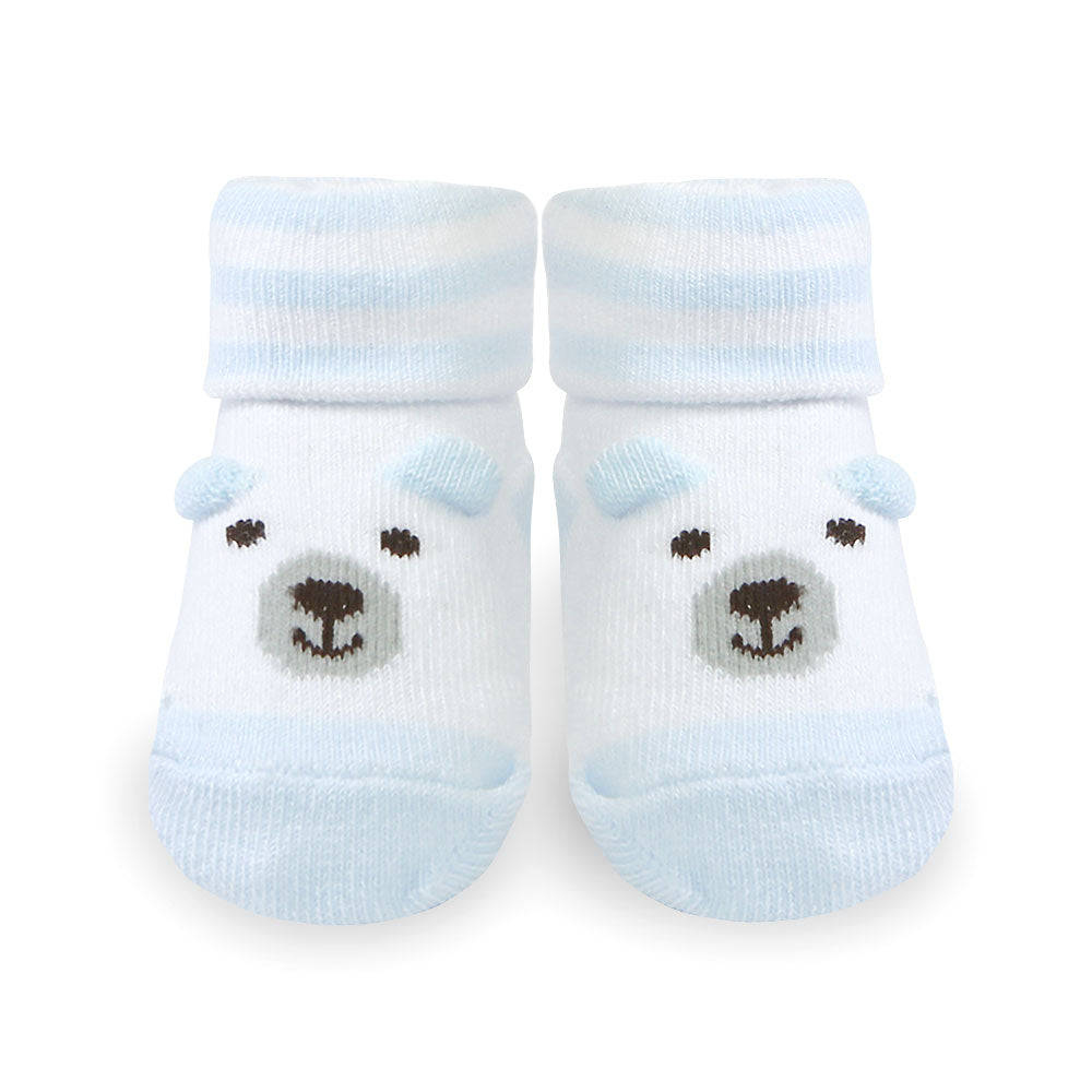 BOOTIES PK-2 BLUE PENGUIN & BEAR