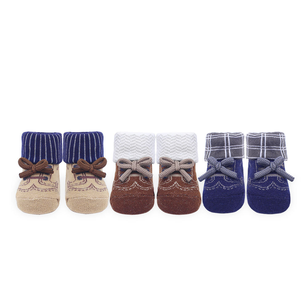 BOOTIES PK-3 MULTICOLOR PRINTED LACED BOW