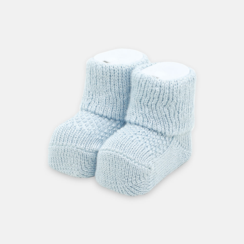 BOOTIES BLUE KNITTED